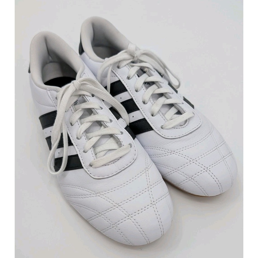 Adidas Taekwondo Lace Up Sneaker Black&White Leather Womens size 7.5 Balletcore